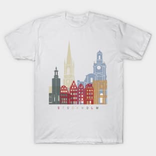 Stockholm skyline poster T-Shirt